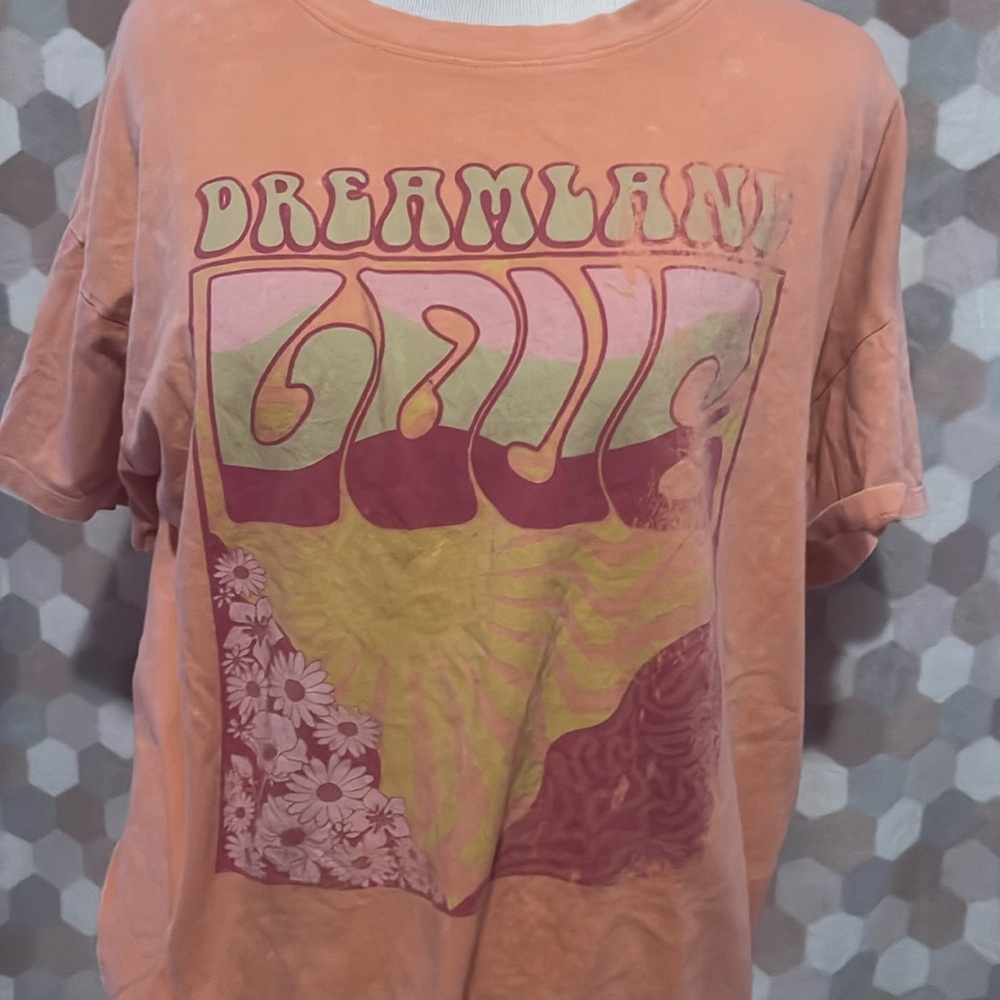 Orange oversized shirt with a rustic look 🩷